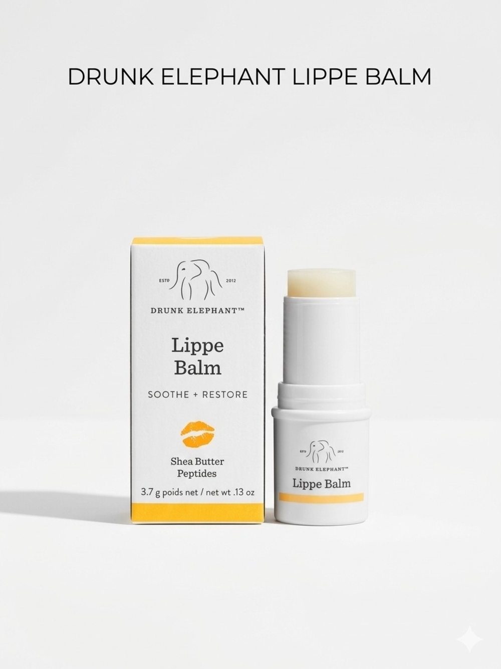 Drunk Elephant Lippe Balm - Soothe + Restore Lip Treatment 0.13 oz Full Size NEW